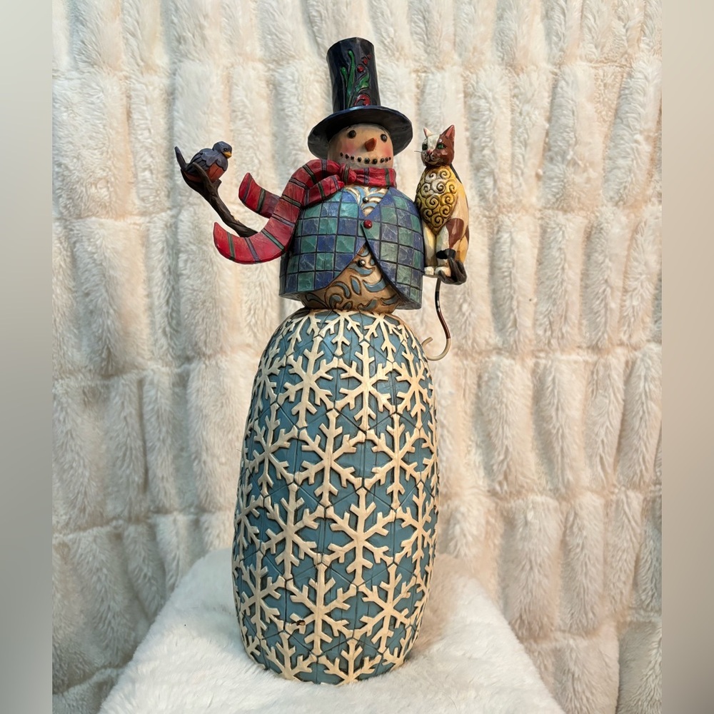 Jim Shore heartwood creek holiday harmony snowman 2005 16” tall